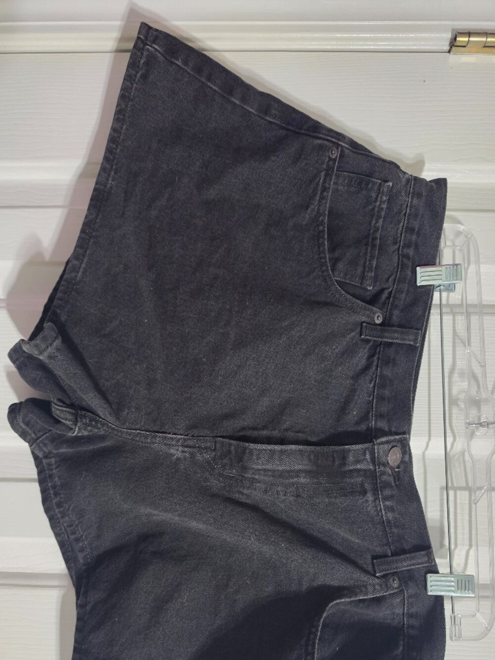 Levi Denim High Waisted Mom Shorts
